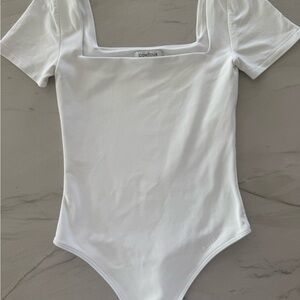 Aritzia White Contour Bodysuit